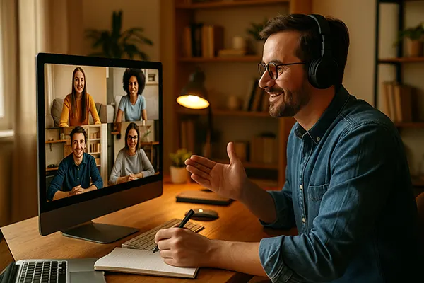 Tutor em videoconferência