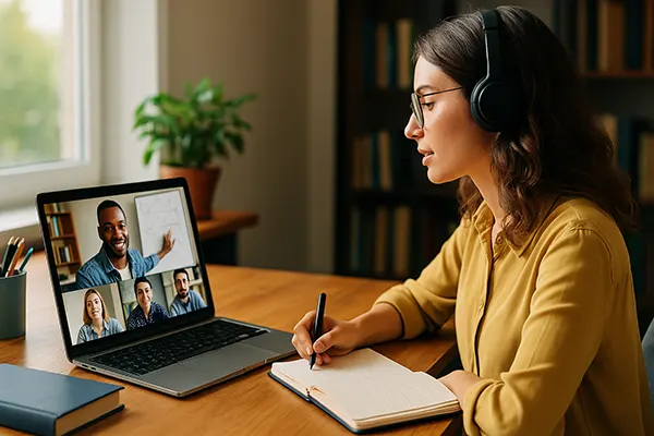 Tutor unterrichtet online